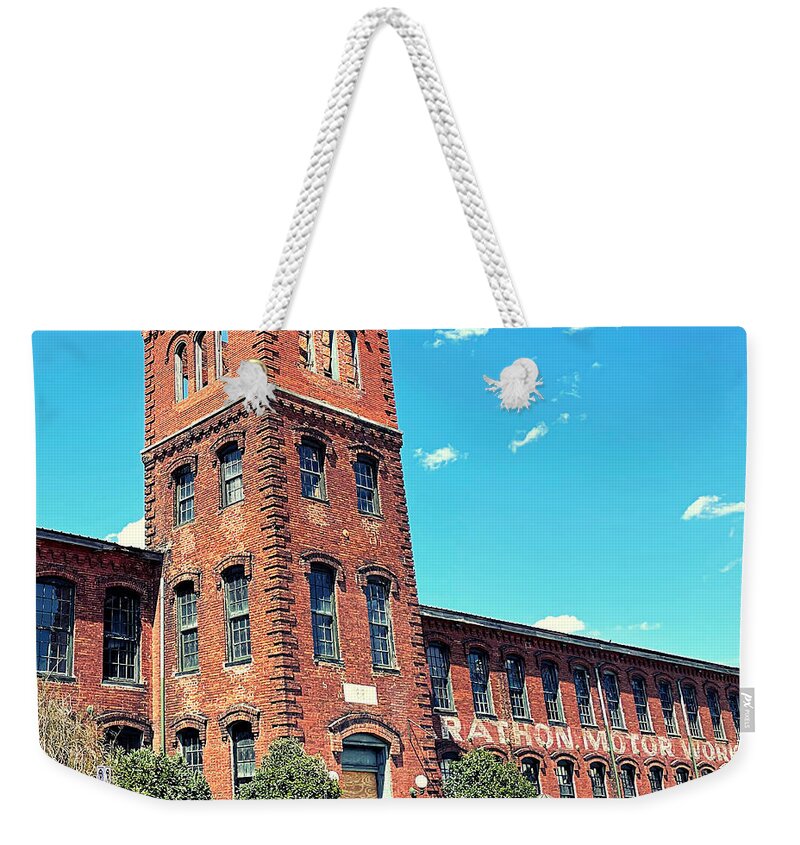 Marathon Weekender Tote Bag featuring the photograph Marathon Motor Works by Lee Darnell