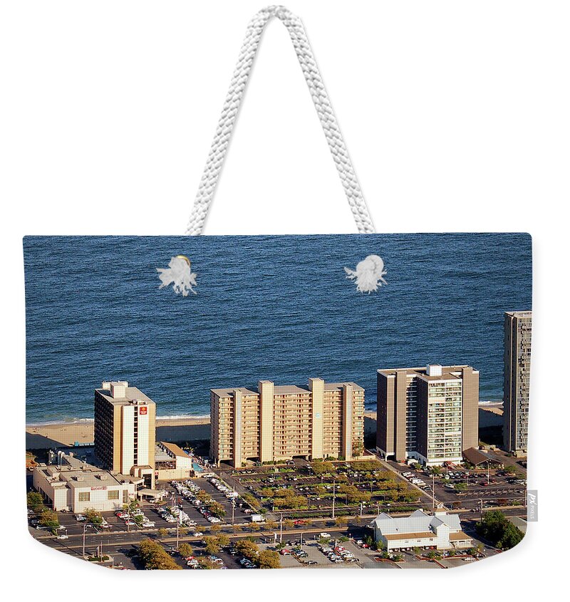 Marigot Beach Condominium Weekender Tote Bag featuring the photograph Marigot Beach Condominium Ocean City MD by Bill Swartwout