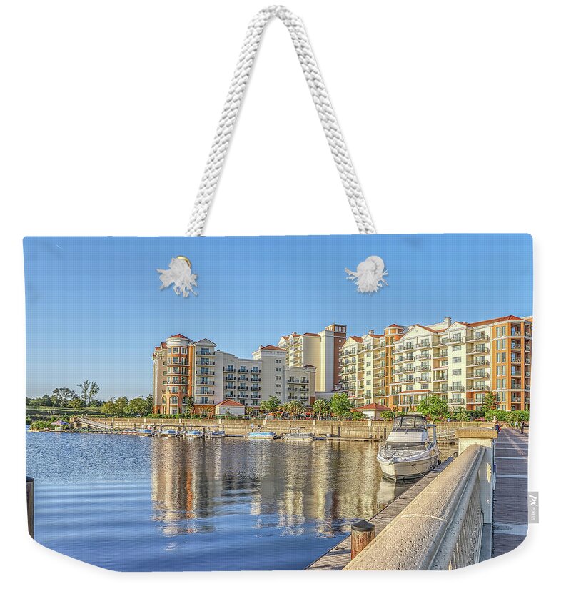Hotel Weekender Tote Bag featuring the photograph Marina Inn at Grande Dunes by Mike Covington