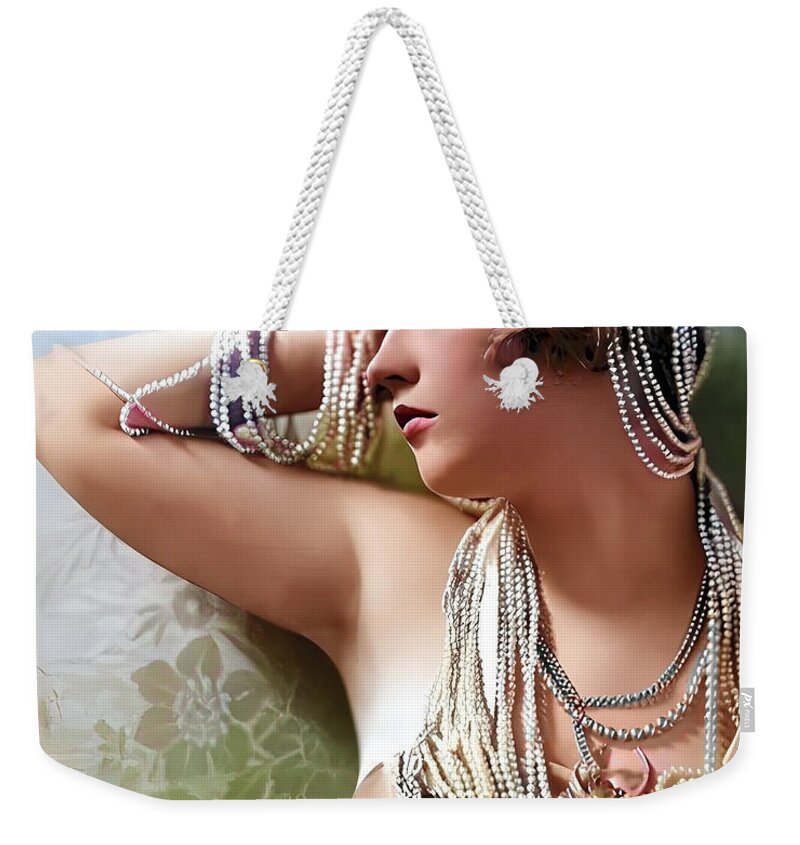 Marion Davies Weekender Tote Bag featuring the digital art Marion Davies 1920s by Chuck Staley