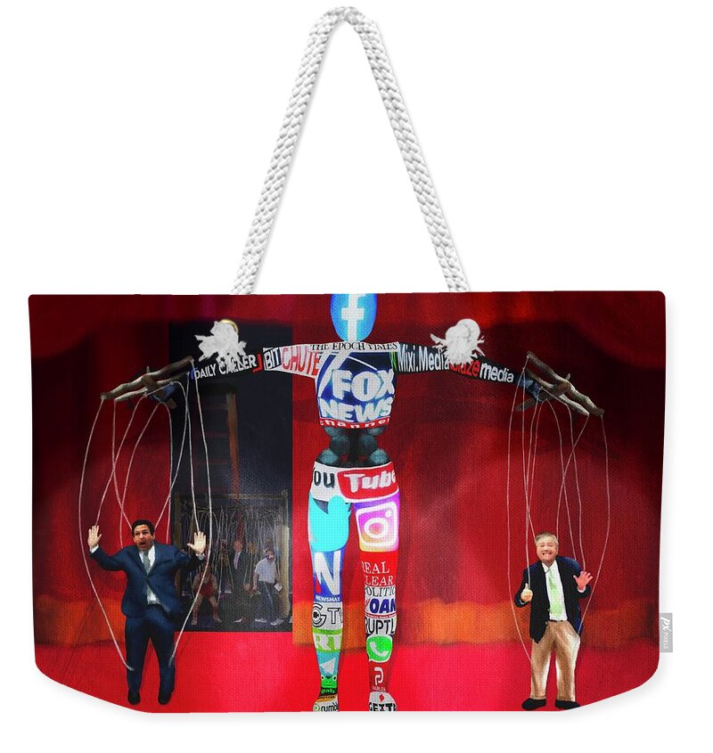  Weekender Tote Bag featuring the digital art Marionettes by Jason Cardwell
