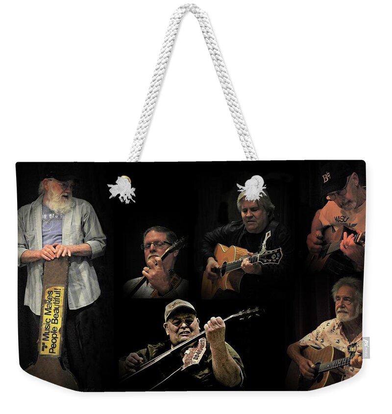  Weekender Tote Bag featuring the photograph Mark Jones and the Finger Pickers by Marcus Moller