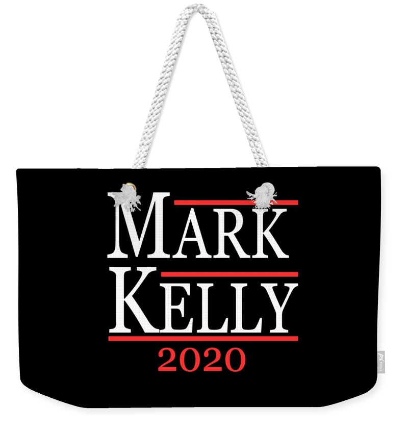 Arizona Weekender Tote Bag featuring the digital art Mark Kelly 2020 For Senate by Flippin Sweet Gear