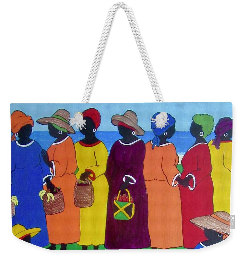 Women Weekender Tote Bag featuring the painting Market Day by Stephanie Moore