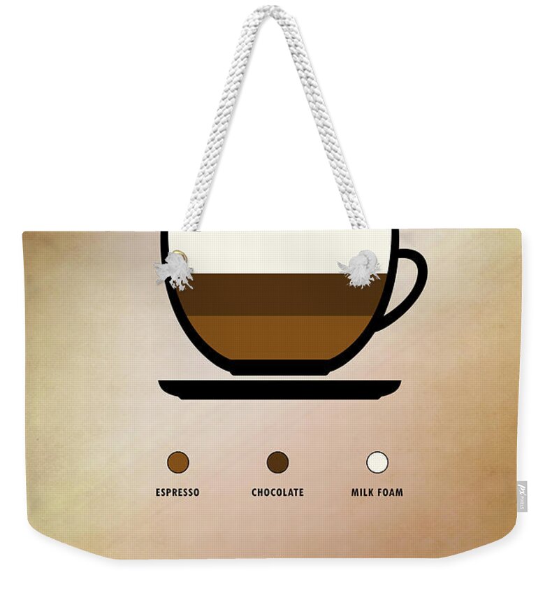 Coffee Weekender Tote Bag featuring the digital art Marocchino by Bo Kev