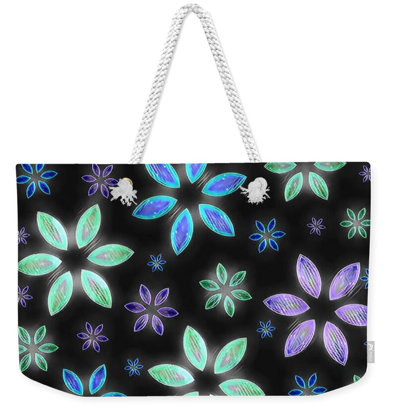 Flower Weekender Tote Bag featuring the digital art Marquise Floral 2 by Rachel Hannah