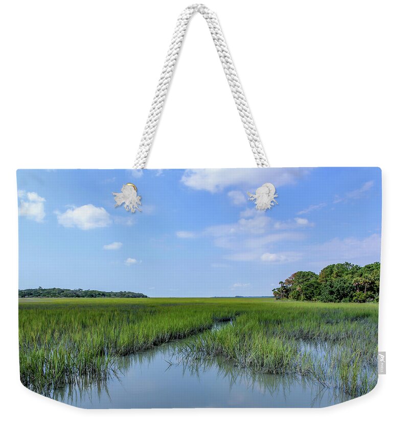 Edisto Weekender Tote Bag featuring the photograph Marsh Scene by Cindy Robinson