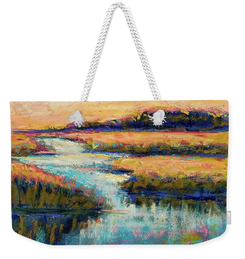  Weekender Tote Bag featuring the painting Marsh by Sharon Bechtold