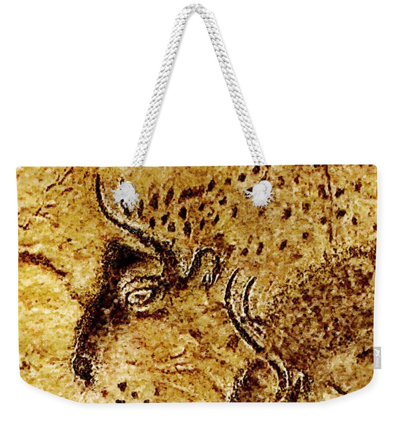 Bison Weekender Tote Bag featuring the photograph Marsoulas - Two Bison by Weston Westmoreland