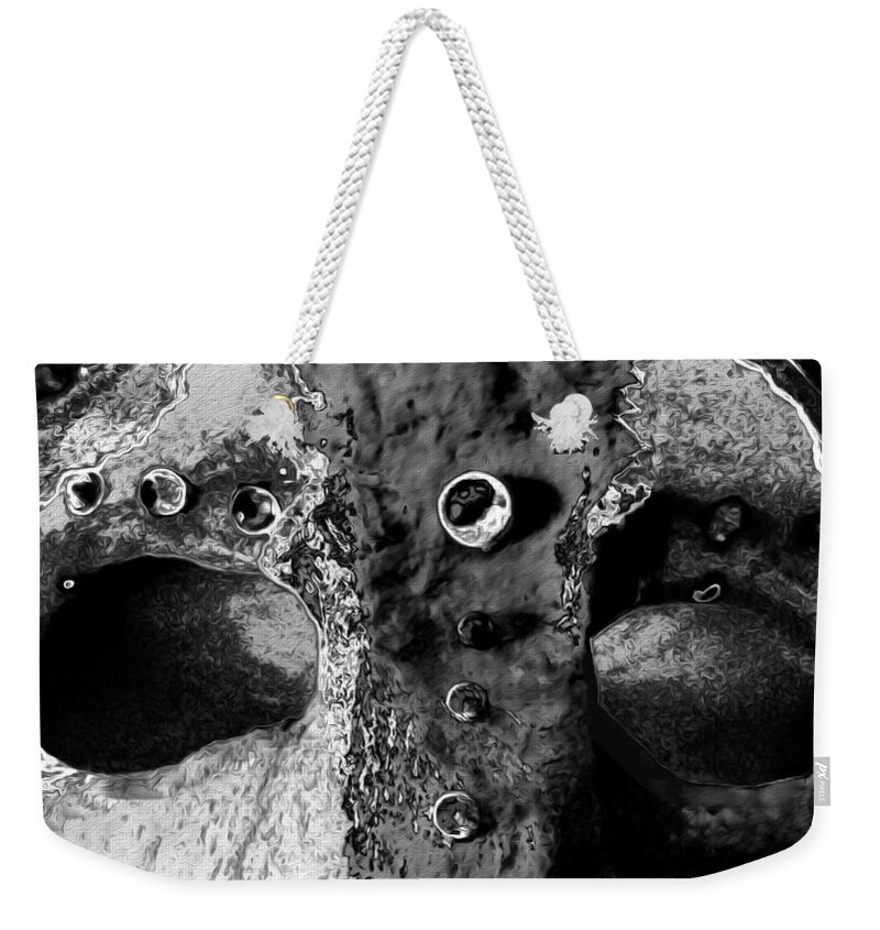 Masks Weekender Tote Bag featuring the digital art Masque de Vie 4 by Aldane Wynter