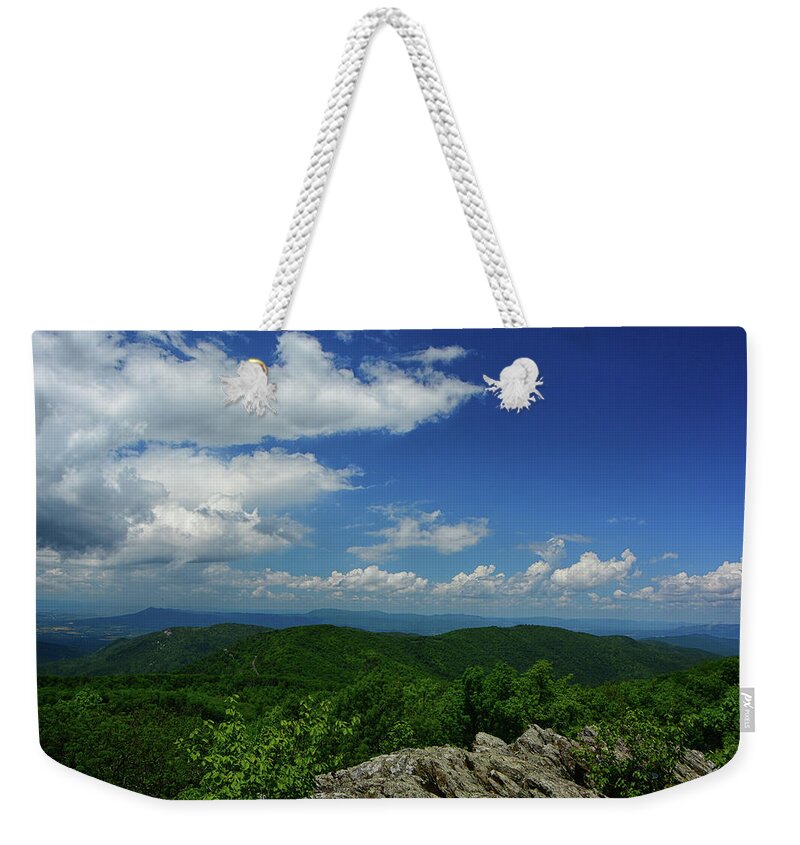 Massanutten Mountain And Other Blue Ridges Weekender Tote Bag featuring the photograph Massanutten Mountain and Other Blue Ridges by Raymond Salani III