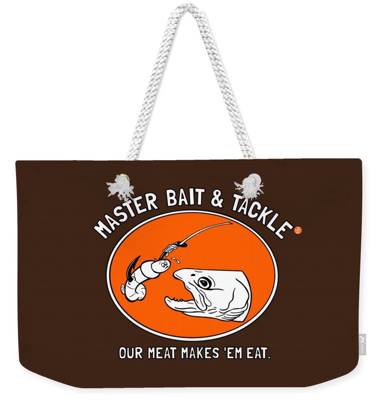 Master Bait and Tackle Decal Weekender Tote Bag by David Burgess - Pixels