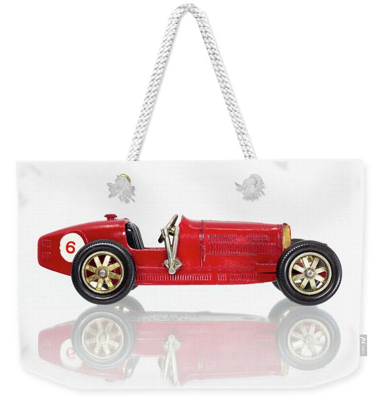 Bugatti Type 35 Weekender Tote Bag featuring the photograph Matchbox Models of Yesteryear Y-6 Bugatti Type 35 1926 by Viktor Wallon-Hars