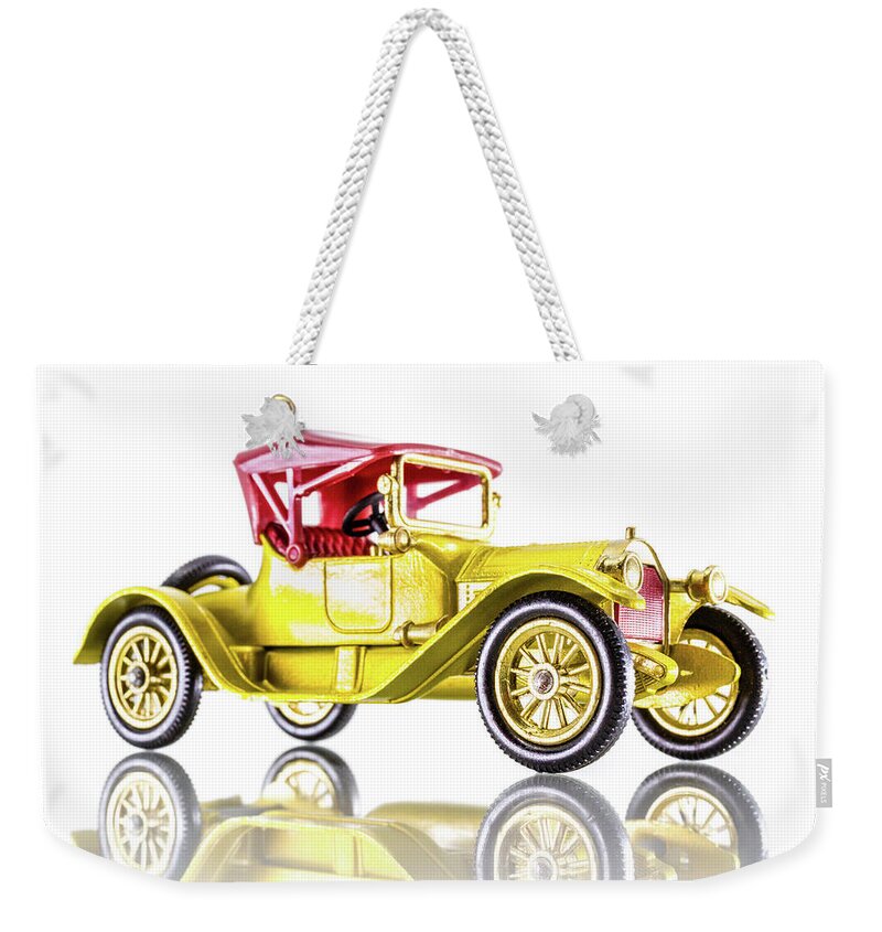 Cadillac Weekender Tote Bag featuring the photograph Matchbox Models of Yesteryear Y-6 Cadillac 1913 by Viktor Wallon-Hars