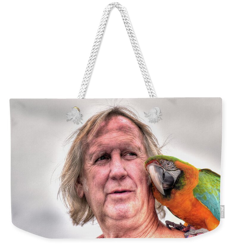 Parrot Weekender Tote Bag featuring the photograph Mates by Wayne King