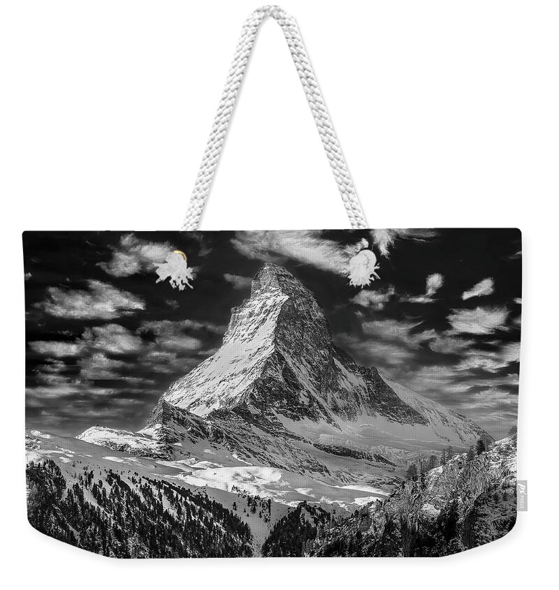 2015 Weekender Tote Bag featuring the photograph Matterhorn in the Clouds by Don Hoekwater Photography