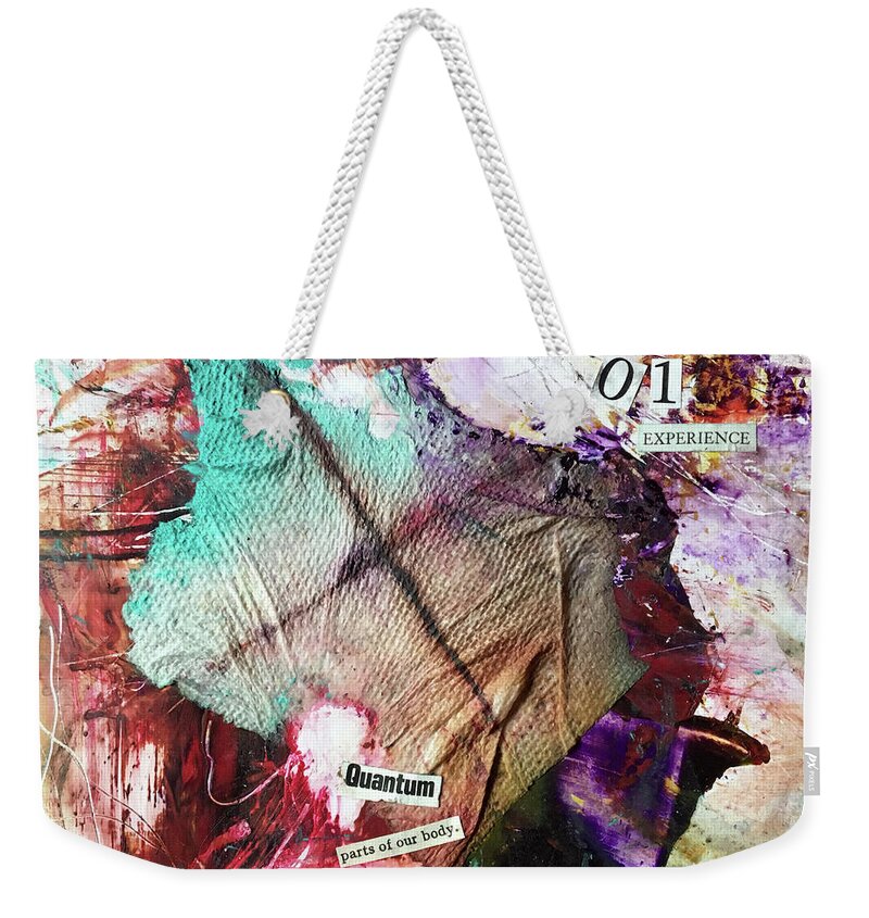 Abstract Art Weekender Tote Bag featuring the painting Mauled Savior by Rodney Frederickson