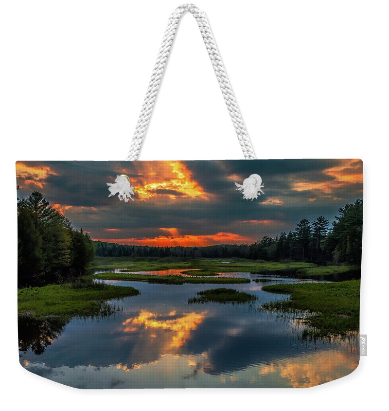 May Sunset Weekender Tote Bag featuring the photograph May Sunset by David Patterson