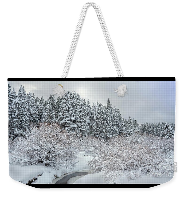 California U.s.a. Weekender Tote Bag featuring the photograph Meadow Creek After The Storm by PROMedias US