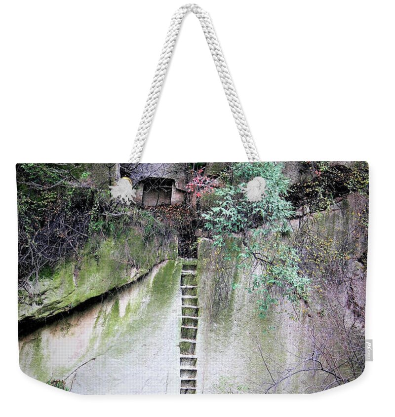 Empty Weekender Tote Bag featuring the photograph Meditation on Huangshan Mountain, China by Leslie Struxness