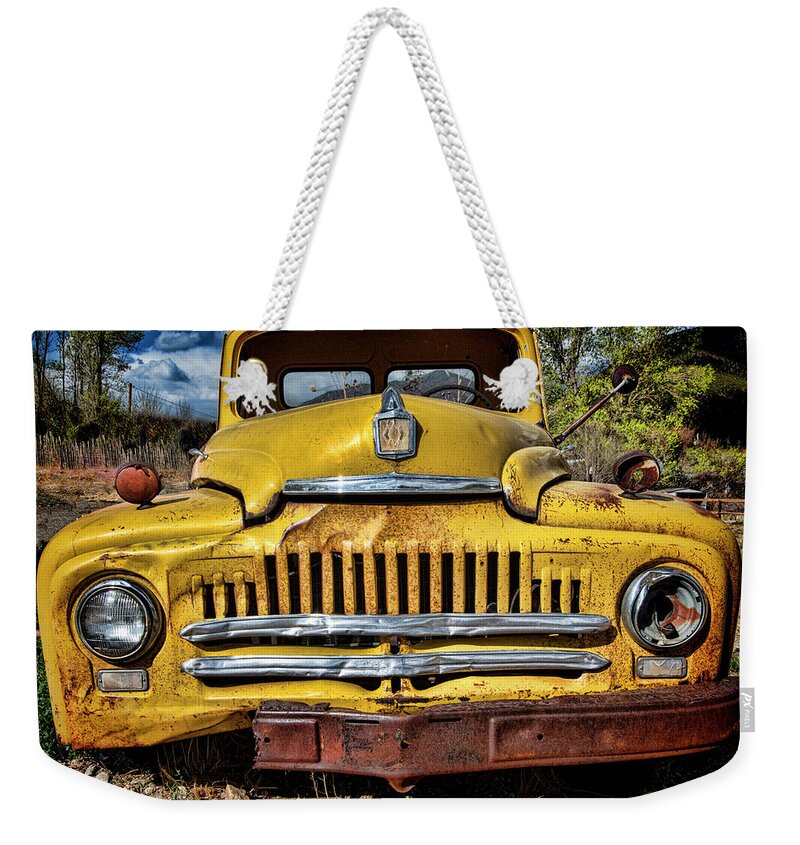 Truck Weekender Tote Bag featuring the photograph Mellow Yellow by Ron Weathers