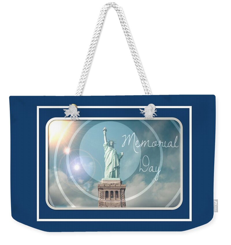 Statue Of Liberty Weekender Tote Bag featuring the photograph Memorial Day Statue of Liberty by Nancy Ayanna Wyatt