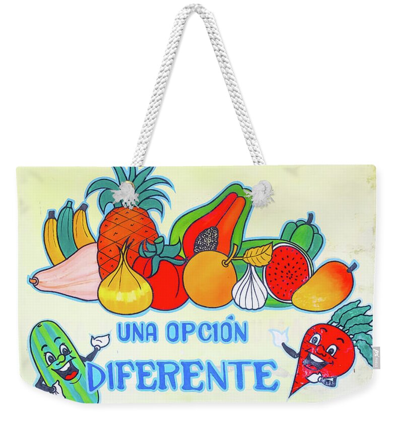 Poster-art Weekender Tote Bag featuring the photograph Mercado Poster Art by Jo Ann Tomaselli
