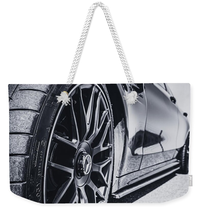 Black&white Weekender Tote Bag featuring the photograph Mercedes AMG Car by MPhotographer