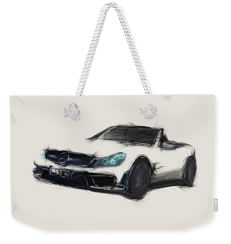 Mercedes Benz SL 63 AMG Car Drawing Weekender Tote Bag