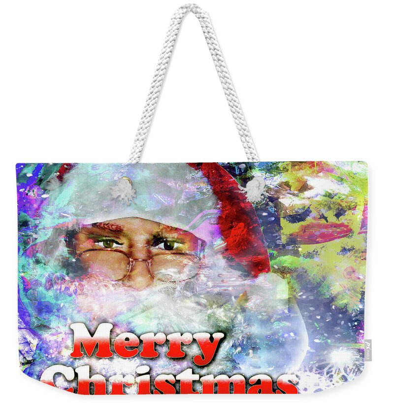 Santa Claus Weekender Tote Bag featuring the photograph Merry Christmas by LemonArt Photography