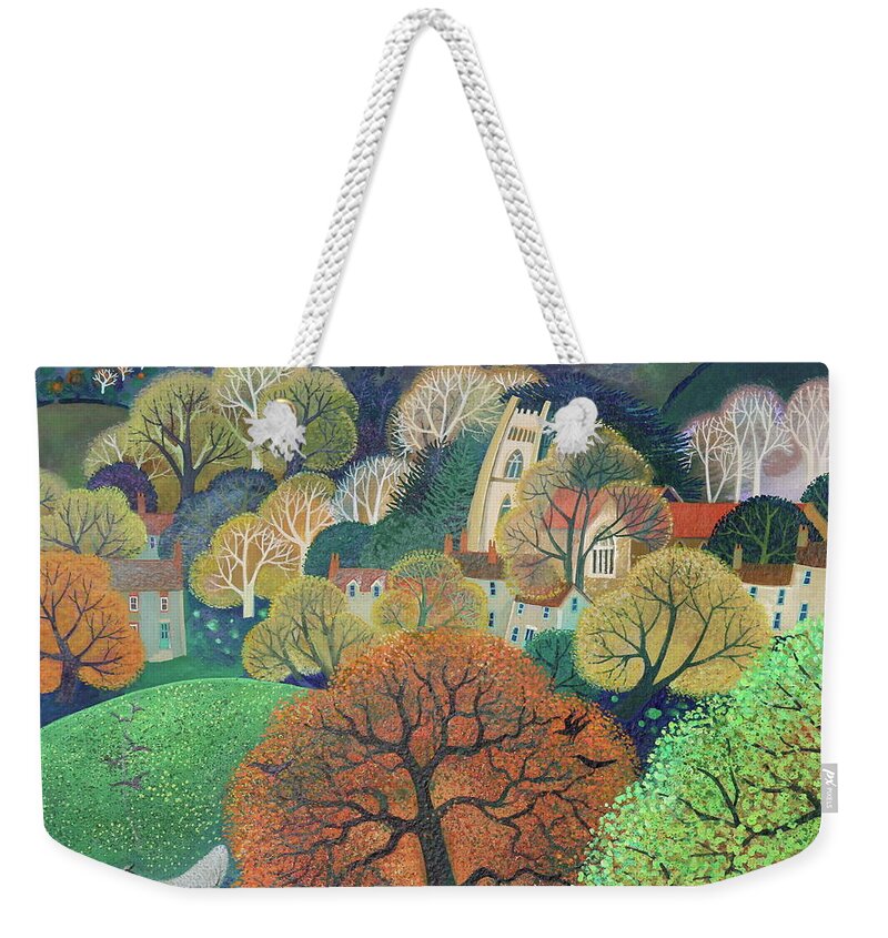England Weekender Tote Bag featuring the painting Merry England by Lisa Graa Jensen