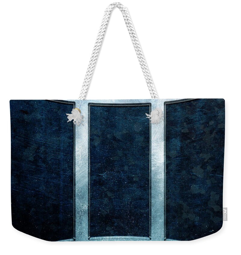 Astrology Weekender Tote Bag featuring the digital art Metal Gemini by Andrea Gatti