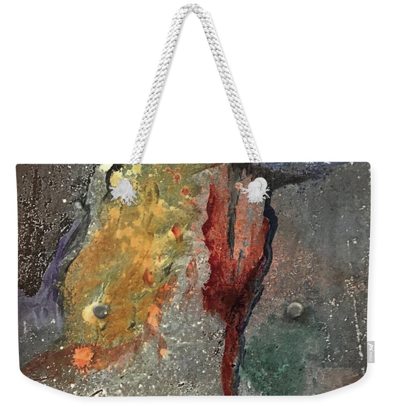 Metal Weekender Tote Bag featuring the mixed media Metals Two by Doug Simpson