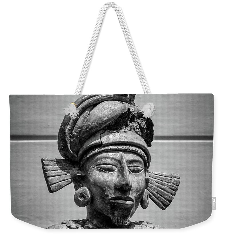 Mexico Weekender Tote Bag featuring the photograph Mexican Statue Cancun Mexico by Frank Mari