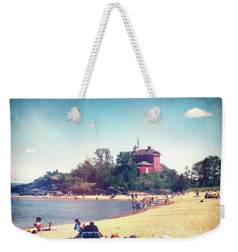 Michigan Beach Weekender Tote Bag featuring the photograph Michigan Beach by Phil Perkins