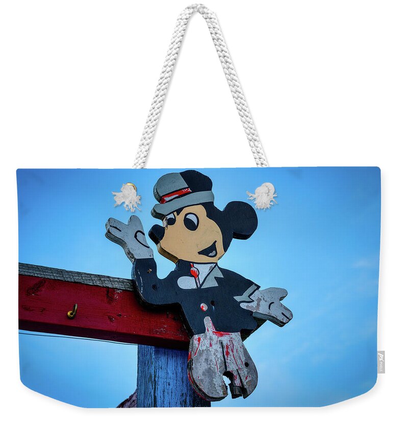 Mickey Mouse Weekender Tote Bag featuring the photograph Mickey 1 by Michael Hubley
