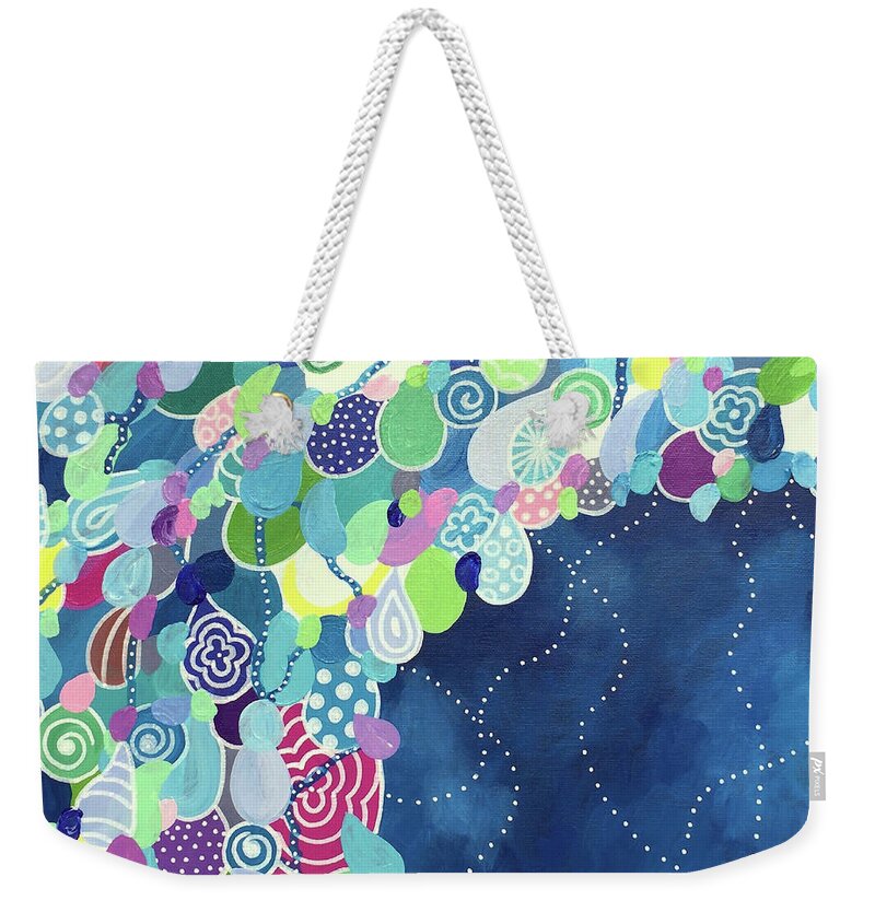 Pattern Art Weekender Tote Bag featuring the painting Midnight by Beth Ann Scott