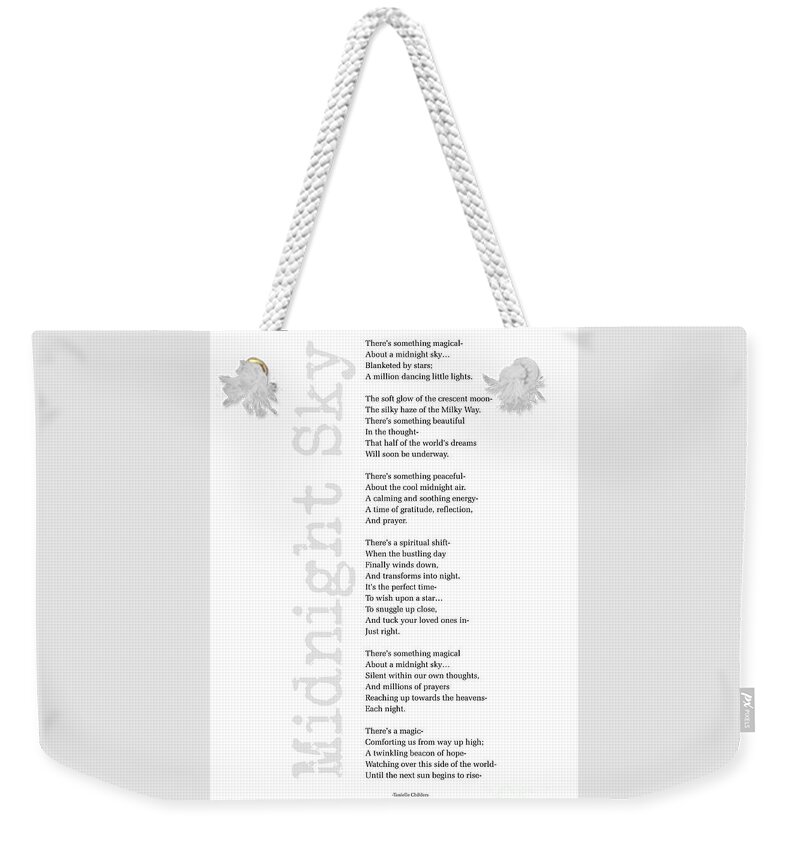Midnight Sky Weekender Tote Bag featuring the digital art Midnight Sky by Tanielle Childers