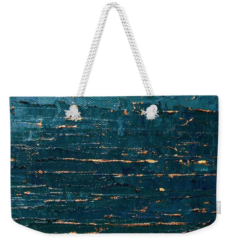 Ocean Weekender Tote Bag featuring the painting Midnight Water by Linda Bailey