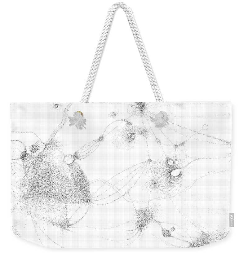 Points Weekender Tote Bag featuring the painting Migration 1 by Franci Hepburn