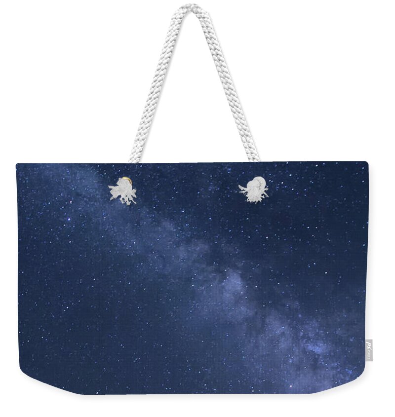 Milky Way Weekender Tote Bag featuring the photograph Milky Way Over the Desert 2 by Lisa Chorny