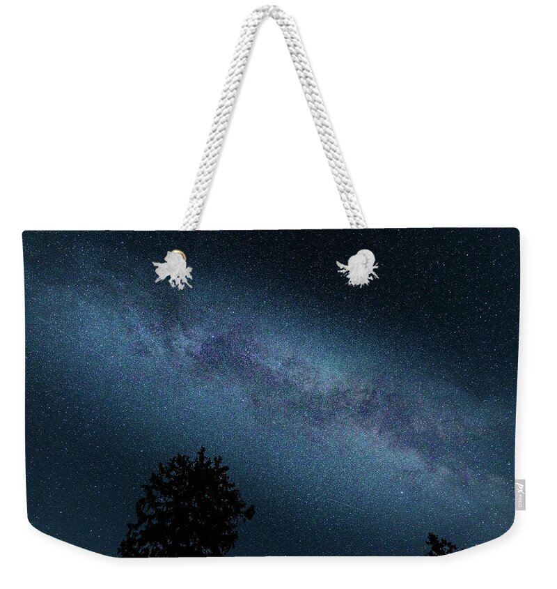 Milky Way Weekender Tote Bag featuring the photograph Milky Way over the Harz Mountains by Andreas Levi