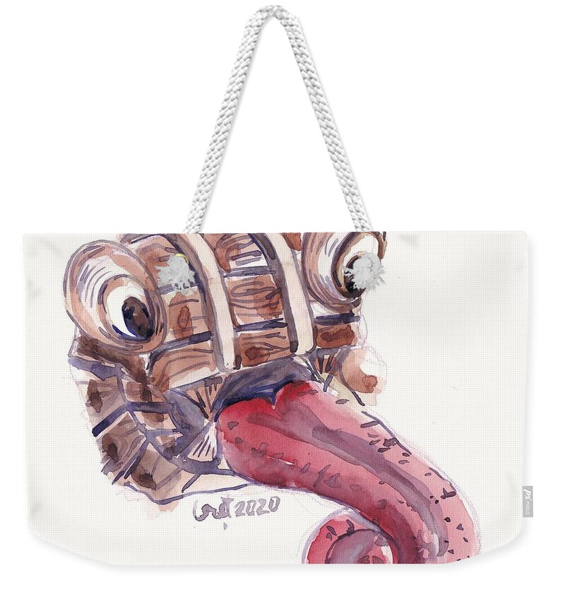 Miniature Weekender Tote Bag featuring the painting Mimic by George Cret