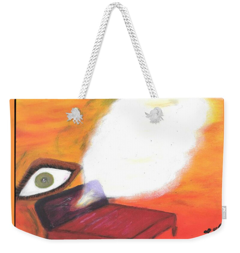 Meditation Weekender Tote Bag featuring the painting Mind's Eye by Esoteric Gardens KN