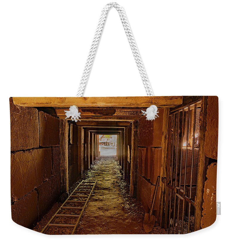  Weekender Tote Bag featuring the photograph Mine Shaft by Al Judge