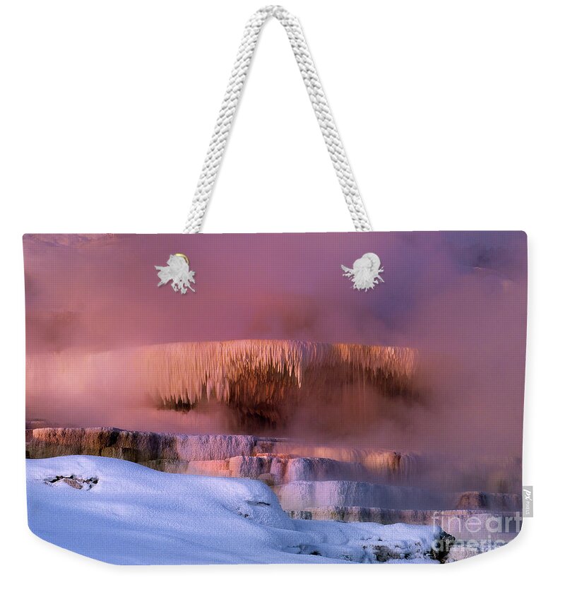 Dave Welling Weekender Tote Bag featuring the photograph Minerva Springs Yellowstone National Park Wyoming by Dave Welling