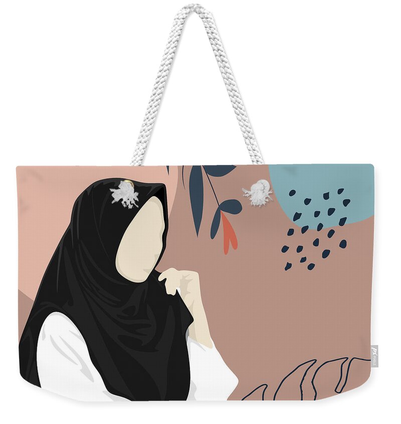 https://render.fineartamerica.com/images/rendered/default/flat/weekender-tote-bag/images/artworkimages/medium/3/minimalist-hijab-jilbab-woman-islam-muslim-female-girl-print-abstract-shapes-tropical-leaves-mounir-khalfouf.jpg?&targetx=0&targety=-136&imagewidth=779&imageheight=778&modelwidth=779&modelheight=506&backgroundcolor=1D1D1E&orientation=0&producttype=totebagweekender-24-16-white