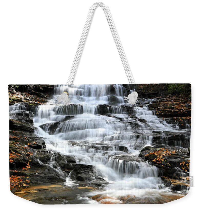 Waterfall Weekender Tote Bag featuring the photograph Minnehaha Waterfall - Georgia by Richard Krebs