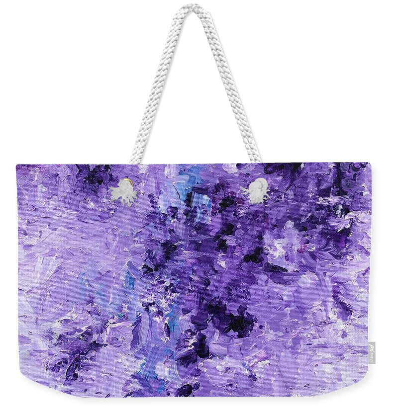 Mirage Weekender Tote Bag featuring the painting Mirage # 8 by Milly Tseng