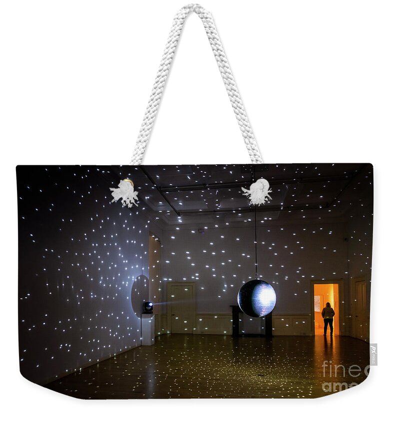 Mirror Ball Weekender Tote Bag featuring the photograph Mirror Ball - An art installation in The Scottish National Gallery of Modern Art - Modern Art One - by Neale And Judith Clark